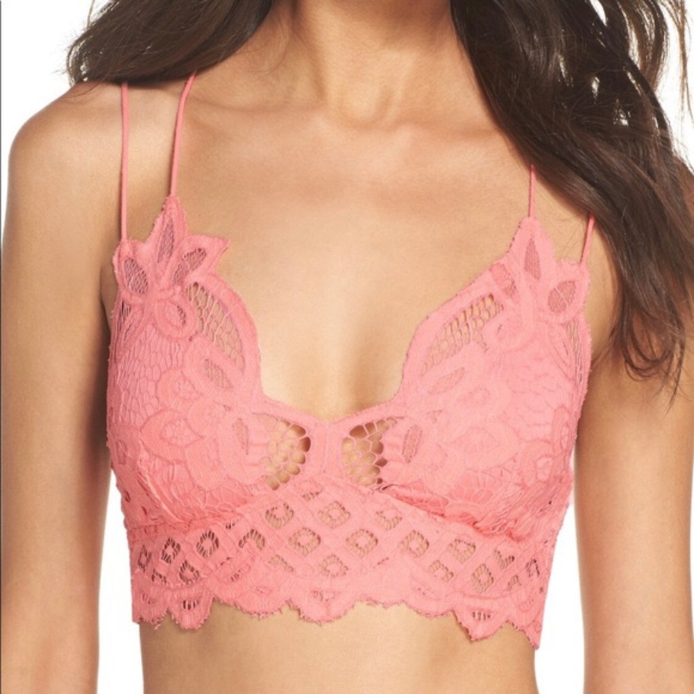 Free People Adella Bralette Salmon